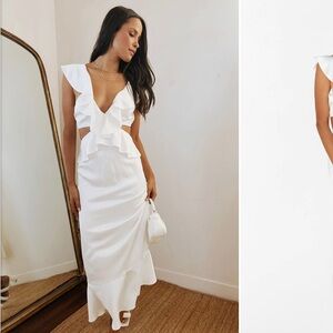 Show me your mumu Zoey midi dress - ivory, size small